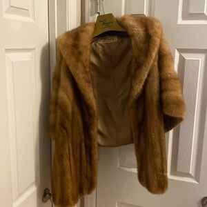 William Rosendorf furs blonde mink stole vintage